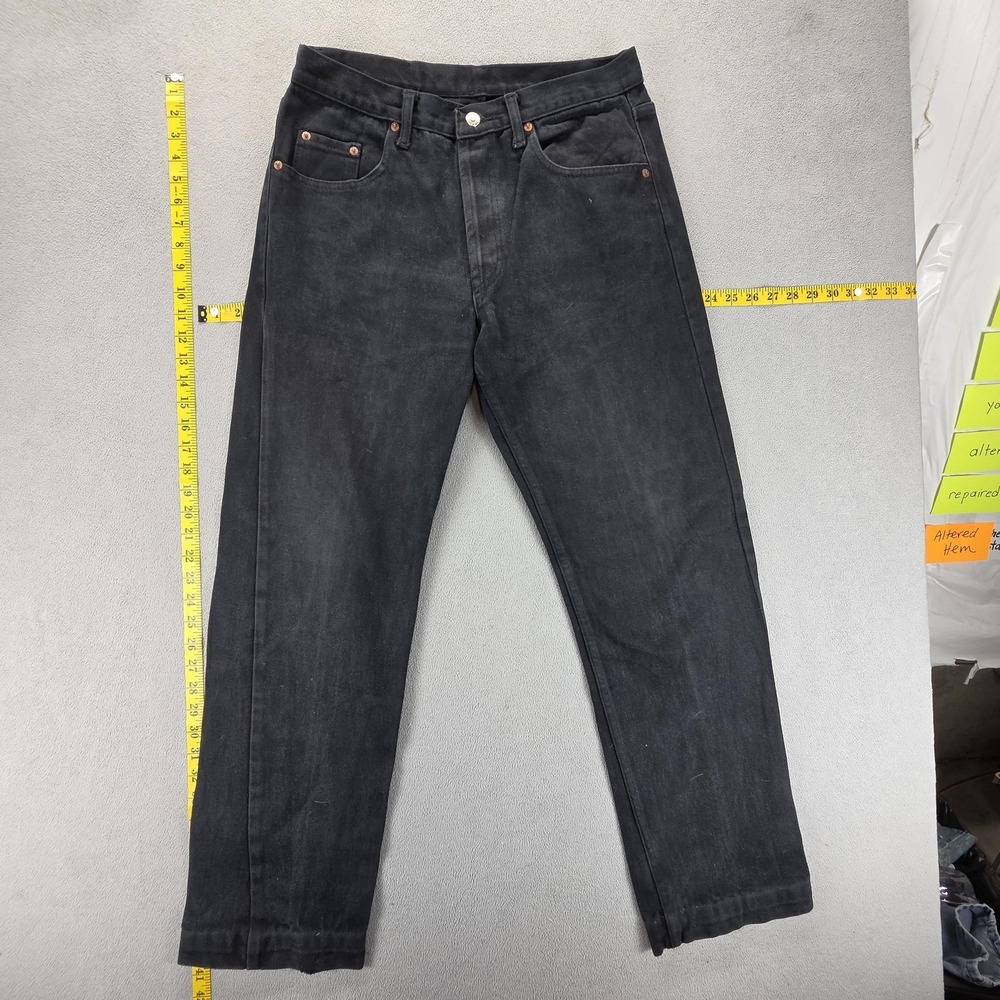 Vintage Levis 501 Jeans Mens Black Regular Straight Button Fly Fits 30x30